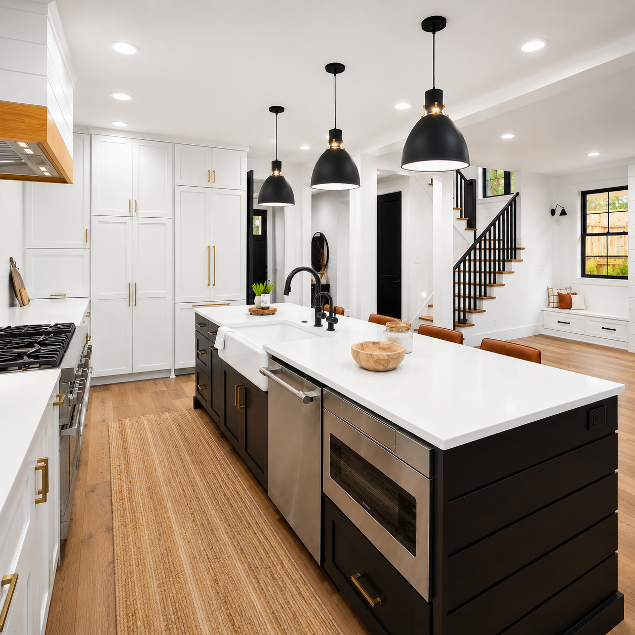 Espresso, two-toned kitchen 2